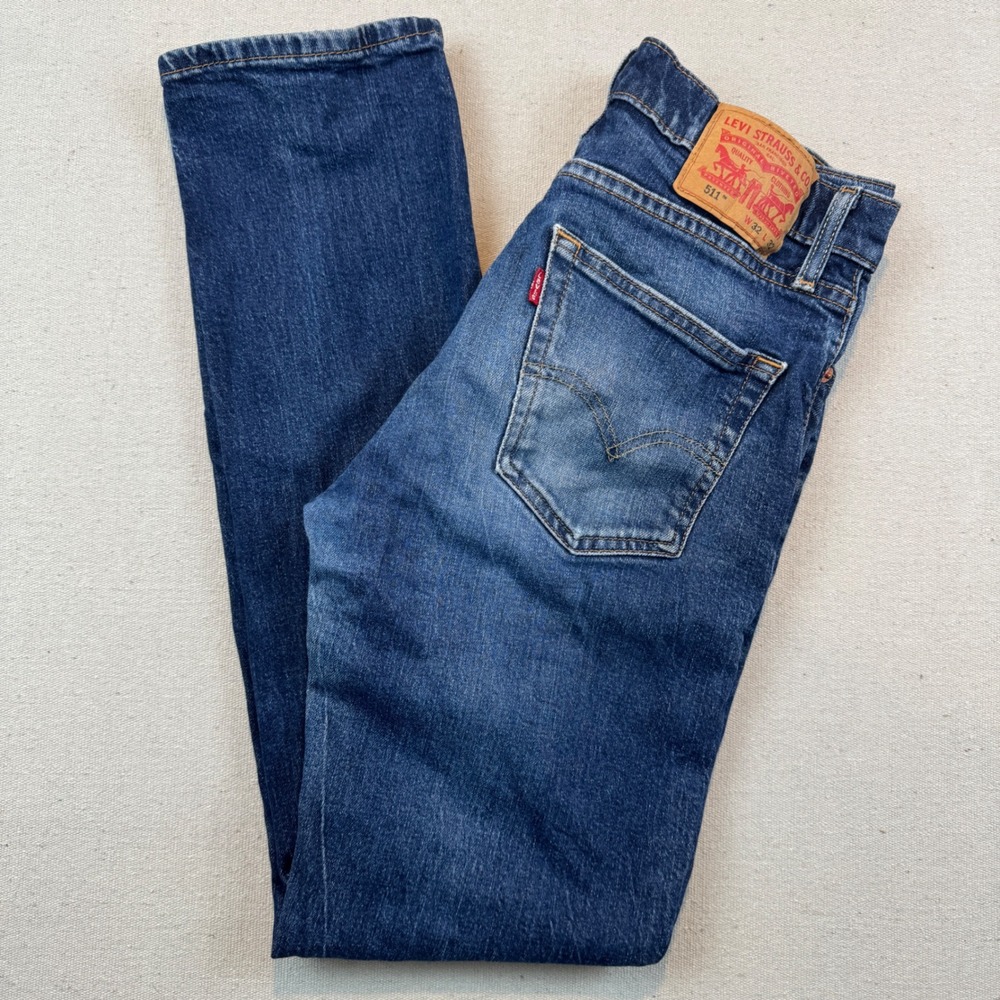 Levi's 32x32 511 Slim Fit Jeans Mens Blue Denim Casual Pants 04511-4534